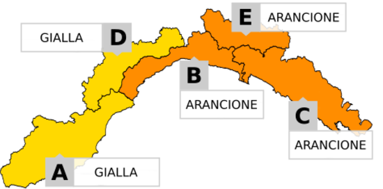 ALLERTA METEO ARANCIONE per temporali e piogge diffuse dalle ore